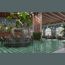 My project in Interior Design for Restaurants course. Arquitetura de interiores, Design de interiores e Interiores projeto de samehsamiir9090 - 11.09.2020
