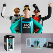 SAMSUNG PRO_Galaxy S10. Un proyecto de Ilustración, 3D, Br, ing e Identidad, Diseño gráfico, Diseño de logotipos, Diseño 3D y Diseño de apps de Miguel Ameller Álvarez - 13.09.2020