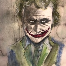 Heath the Joker Ein Projekt aus dem Bereich Bleistiftzeichnung und Aquarellmalerei von Alessandra Russo - 13.09.2020