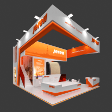 stand Jereh. Un proyecto de 3D, Infografía, Modelado 3D y Diseño 3D de Ferran Aguilera Mas - 14.09.2020