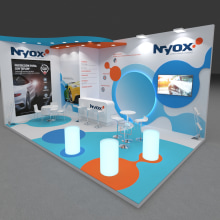 Stand Nyox. Un proyecto de 3D, Infografía y Diseño 3D de Ferran Aguilera Mas - 14.09.2020