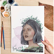 Mi Proyecto del curso: Retrato ilustrado con Procreate. Ilustração tradicional e Ilustração digital projeto de pilar vera marañón - 15.09.2020
