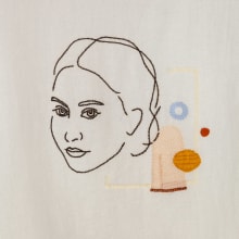 Mi Proyecto del curso: Retrato lineal bordado. Embroider project by Koral Antolín Maillo - 09.17.2020