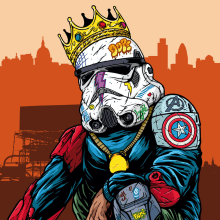 Stormtrooper Hypebeast. Ilustração tradicional projeto de Marcos Cabrera - 15.09.2020