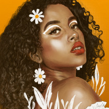 Retrato digital. Traditional illustration, Drawing, Digital Illustration, Portrait Illustration, Portrait Drawing, Realistic Drawing, Botanical Illustration, and Digital Drawing project by Santos Gonzalez - 09.18.2020
