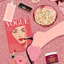 Vogue & Netflix. Een project van Digitale illustratie van Jokin de Cerio - 19.09.2020