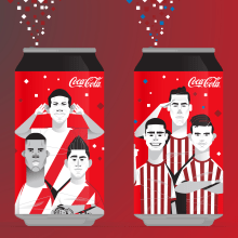Copa América 2019, para Coca-Cola. Ilustração tradicional, Packaging e Ilustração vetorial projeto de Martin Laksman - 20.07.2019