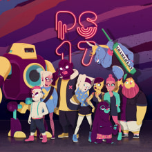 Pixel Show 2017. Traditional illustration, Character Design, and Vector Illustration project by Marmota vs Milky - 09.20.2020