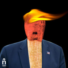 Donald Trump. Traditional illustration, and Graphic Design project by Fernando Pinteño - 09.22.2020