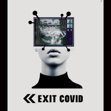 Madrid gráfica "Covid Exit 2020. Traditional illustration, Collage, 2D Animation, and Poster Design project by Diana Paullet Chumpitaz - 09.24.2020