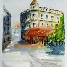 I am Debadipta Basak. I really enjoyed this course and different techniques. I have selected a building from Aalborg, Denmark for my final project in Architectural Sketching with Watercolor and Ink course.. Un proyecto de Ilustración arquitectónica de Debadipta Basak - 24.09.2020