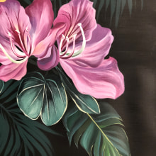 My project in Botanical Painting with Acrylic course. Un proyecto de Pintura acrílica de Katya Rozz - 27.09.2020