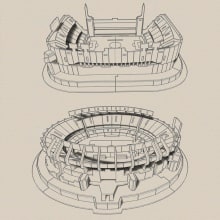 Estadios - Rompecabezas 3D. Design industrial projeto de Diego Fernández - 29.09.2020