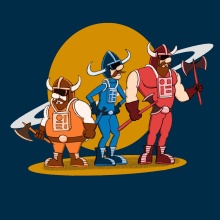 Fábrica de personajes ilustrados: Los 3 Vikingos Galácticos. Character Design, and Comic project by Oscar Munguía - 09.29.2020