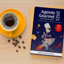Agenda Gourmet 2021. Un proyecto de Ilustración, Diseño de personajes, Diseño editorial, Diseño gráfico, Ilustración vectorial e Ilustración digital de Cristina Saiz López - 03.10.2020