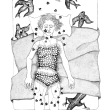 SOMNUS o el arte de silenciar la razón. . Een project van  Illustratie met inkt van Mar Lozano Reinoso - 04.10.2020