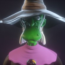 Witch. 3D, and 3D Character Design project by Cuauhtémoc García Robles - 10.07.2020