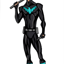 Nightwing: Curso Anatomia de Superheroes. Desenho projeto de Felipe Vidal - 03.10.2020