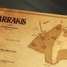 Mapa de Arrakis. Graphic Design project by Rubén Megido - 10.07.2020