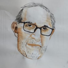 My project in  Watercolor Portrait Sketchbook course. Desenho artístico projeto de Ehecátl Sauxcóatl - 10.10.2020