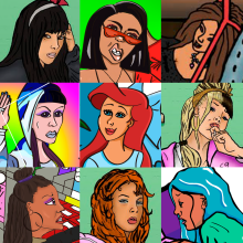 Faceyourart. Character Design, Drawing, Artistic Drawing, and Digital Drawing project by anabel sánchez blanch - 08.19.2020
