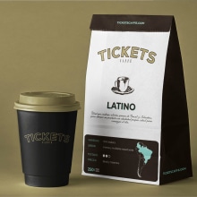 Tickets Caffe. Un proyecto de Br, ing e Identidad, Packaging y Diseño de logotipos de Fernando Ambordt - 11.10.2020
