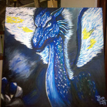 Cuadro Draco Azul. Un proyecto de Pintura y Pintura acrílica de Beatriz Ebert - 30.10.2011