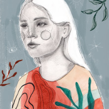My project in Portrait with Pencil, Color Techniques and Photoshop course. Un proyecto de Ilustración tradicional y Diseño gráfico de Fatima Soliman - 13.10.2020