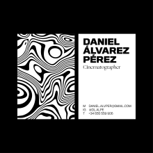 Business cards for Cinematographer Daniel Álvarez Pérez. Illustration, Art Direction, and Graphic Design project by Linus Lohoff - 10.14.2020