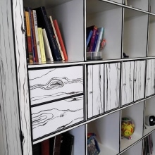 librería Ikea transformada. Un proyecto de Artesanía, Bellas Artes, Pintura y Creatividad de Eva Aleixandre Plasencia - 14.10.2020