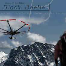 Black Beetle - Cinematic Drone.. 3D, Industrial Design, Product Design, 3D Modeling, and 3D Design project by José Enríquez Bellver - 10.19.2020
