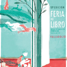 Cartel feria del libro de Valladolid. Un proyecto de Ilustración tradicional de Cintia Martín - 19.10.2020