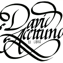 Mi Proyecto del curso: Caligrafía para un Ex libris. Un proyecto de H y lettering de David Aceituno Gutiérrez - 21.10.2020