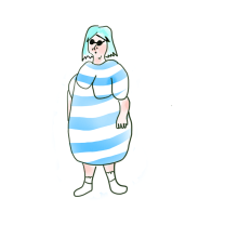 Blue Grandma. Ilustração digital projeto de Allison Baiz - 25.10.2020