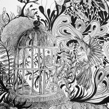Hidden feelings.. Un proyecto de Ilustración tradicional, Dibujo, Ilustración de retrato, Dibujo artístico e Ilustración con tinta de Olga Alonso Talon - 25.10.2020