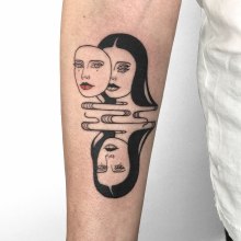 Tatuaje 01. Un proyecto de Ilustración tradicional, Dibujo artístico, Diseño de tatuajes y Dibujo digital de Diana Felix - 28.10.2020