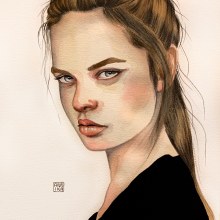My project in Watercolor Portrait from a Photo course. Un progetto di Illustrazione tradizionale di Annika Sylte - 28.10.2020
