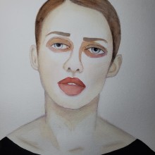 Mi Proyecto del curso: Retrato en acuarela a partir de una fotografía. Pintura em aquarela projeto de Joseline Rivera - 29.10.2020