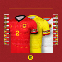 Angolan Football Team Uniform Design. Design de vestuário, Design gráfico, Design industrial, e Design para redes sociais projeto de Jesualdo Muvuma - 20.06.2019