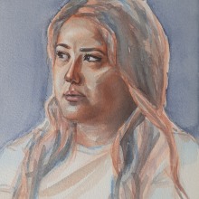 My project in Artistic Portrait with Watercolors course. Un proyecto de Pintura a la acuarela de deni_g - 02.11.2020