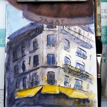My project in Architectural Sketching with Watercolor and Ink course. Pintura em aquarela projeto de salgadoluca - 06.11.2020