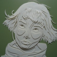 Meu projeto do curso: Retratos 3D com camadas de papel. Paper Craft project by Cristiane Freitas - 11.07.2020