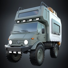 Unimog Camper - concept. Projekt z dziedziny Projektowanie motor, zac i jne użytkownika Diego Fernández - 10.11.2020