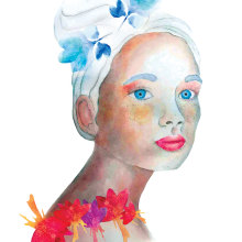 Illustrated Portrait in Watercolor. Un proyecto de Ilustración de retrato de Stina Ferrall - 11.11.2020