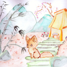Mi Proyecto del curso: Ilustración en acuarela con influencia japonesa. Un proyecto de Ilustración infantil de Laura Chávez Doria - 11.11.2020