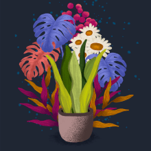 Mi proyecto final: Planta y Flores. Traditional illustration, Digital Illustration, and Botanical Illustration project by Hernán Soto Z. - 11.11.2020