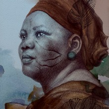 Fuerza. Un proyecto de Pintura a la acuarela, Ilustración de retrato, Dibujo de Retrato y Dibujo artístico de shaktisvoice - 12.11.2020