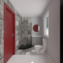 Baño estilo vintage. 3D, e Arquitetura projeto de Gustavo Gonzalez - 14.11.2020