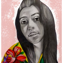 Mi Proyecto del curso: Retrato con lápiz, técnicas de color y Photoshop. Traditional illustration project by Kyara Jurado - 11.20.2020