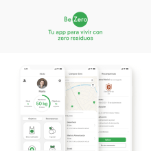 BeZero App, vive con zero residuos. UX / UI, Arquitetura da informação, e Design de apps projeto de Adrián Barrado - 20.11.2020